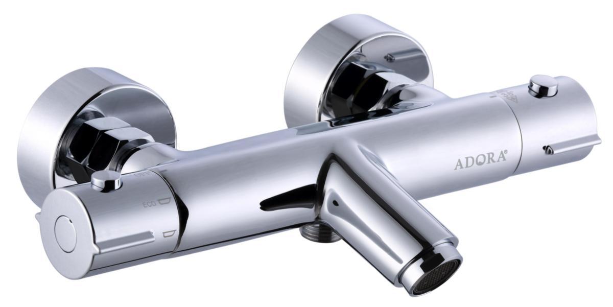 ADORA® Termostatarmatur TUB, krom - ADORA Exigo TUB kar/brus termostatarmat, krom